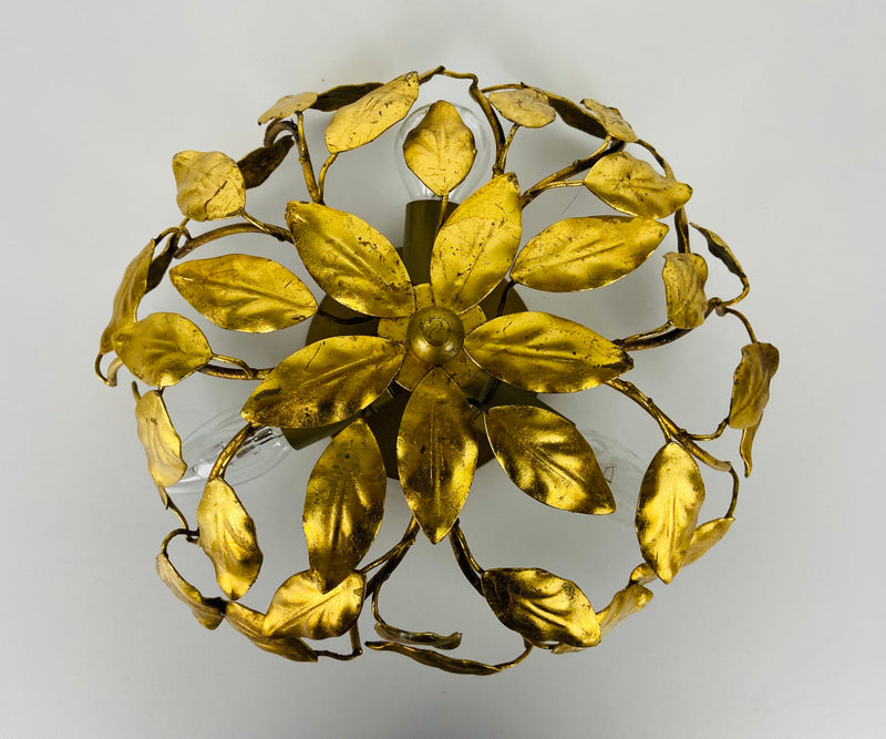 Florentine Flower Shape Flushmount Attributed to Banci Firenze, 1950s