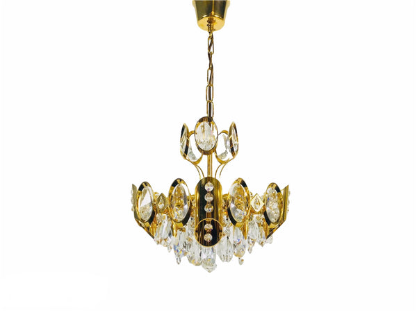 Elegant Brass Chandelier by Palwa, Germany 1960s