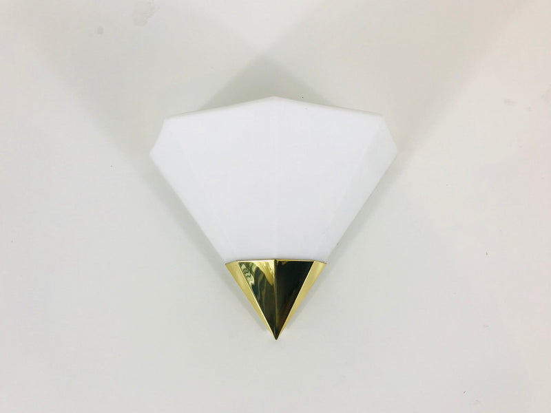 Brass Wall Lamps from Glashütte Limburg, Germany, 1980s