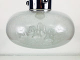 Chrome and Murano Glass Hanging Lamp, Italy, 1970s