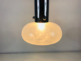 Chrome and Murano Glass Hanging Lamp, Italy, 1970s