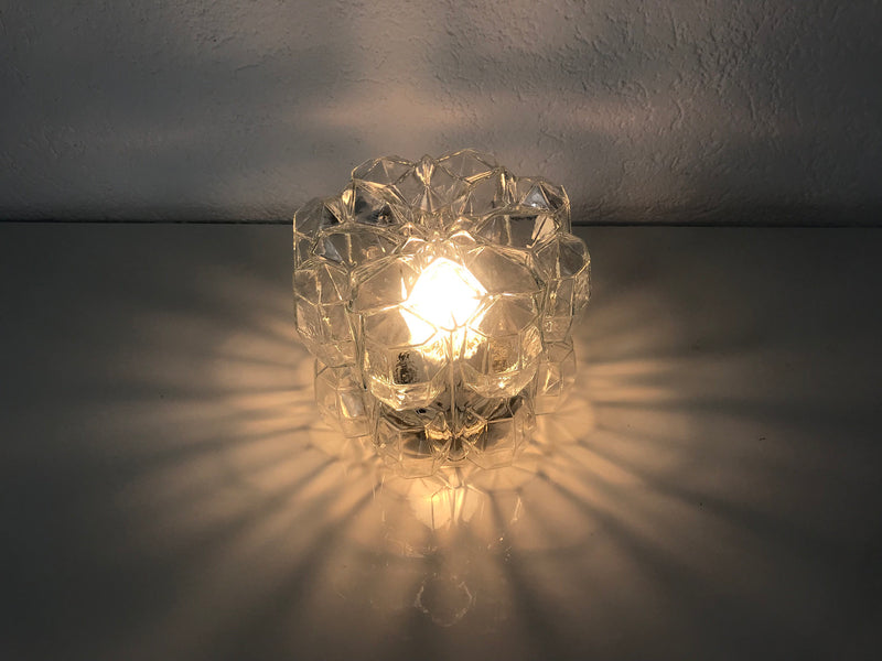 Mid Century Modern Limburg Glass Flush Mount, Germany, 1960s