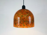 Peill and Putzler Tiffany Colorful Glass Hanging Lamp, Germany 1970s