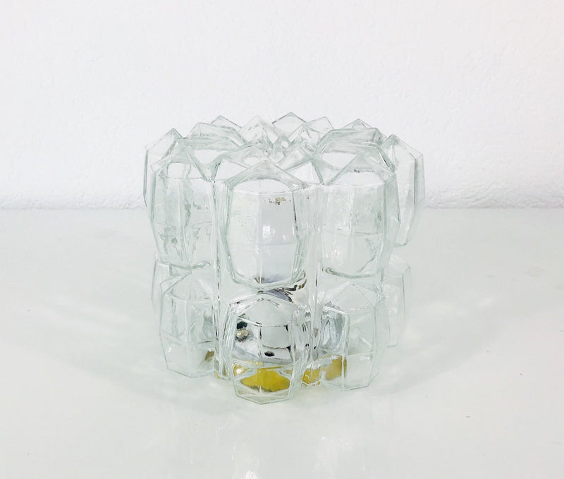 Mid Century Modern Limburg Glass Flush Mount, Germany, 1960s