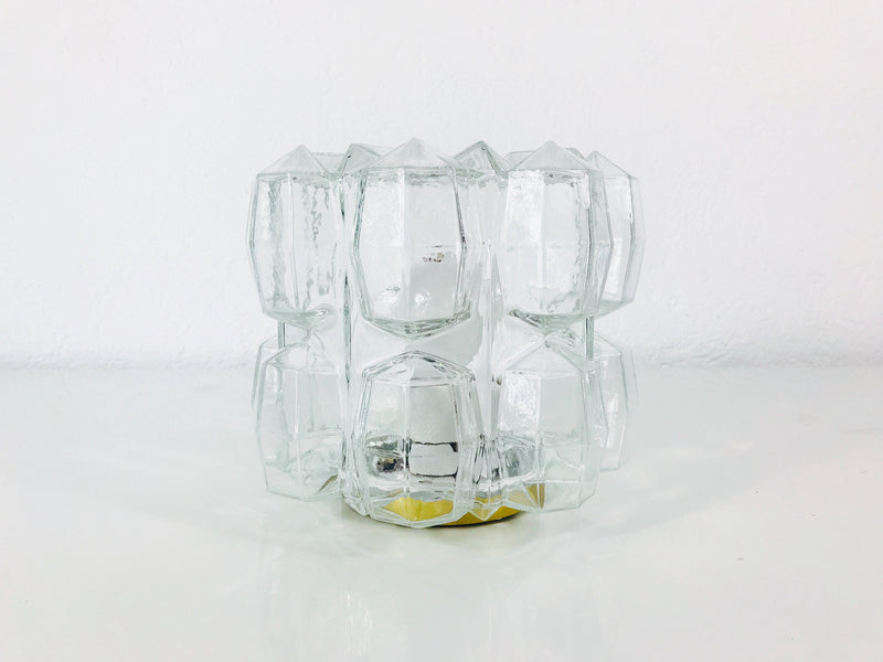 Mid Century Modern Limburg Glass Flush Mount, Germany, 1960s
