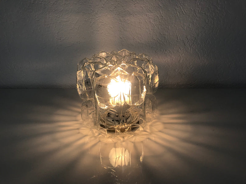 Mid Century Modern Limburg Glass Flush Mount, Germany, 1960s