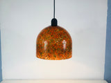 Peill and Putzler Tiffany Colorful Glass Hanging Lamp, Germany 1970s