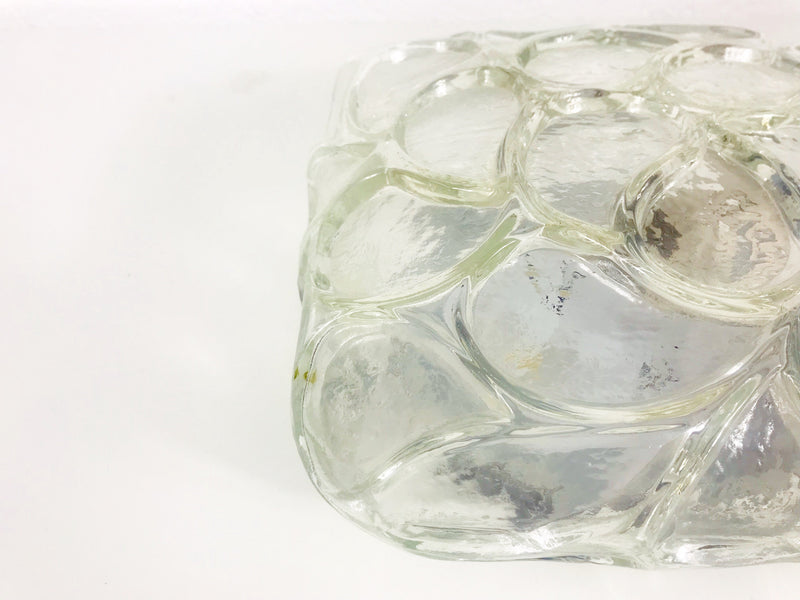 Glashütte Limburg Ice Glass Wall Lamp, Germany, 1960s