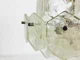 Ice Glass Chandelier by Kinkeldey, Germany, 1960s