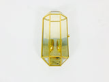 Brass Stilnovo Octagonal Wall Lamp, Italy, 1960s