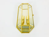 Brass Stilnovo Octagonal Wall Lamp, Italy, 1960s