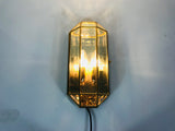 Brass Stilnovo Octagonal Wall Lamp, Italy, 1960s