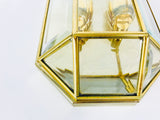 Brass Stilnovo Octagonal Wall Lamp, Italy, 1960s