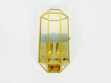 Brass Stilnovo Octagonal Wall Lamp, Italy, 1960s