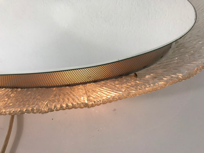 Round Acrylic Illuminated Mirror from Hillebrand Lighting, 1970s