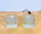 Pair of 2 Beautiful Cube Table Lamps by Peill & Putzler, Germany, 1970s