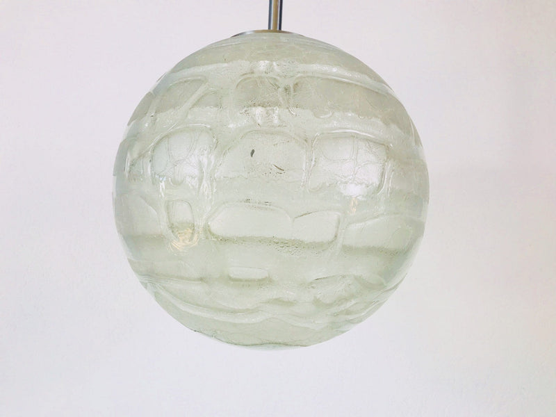 Large Murano Glass Ball Pendant Lamp by Doria, Germany, 1960s
