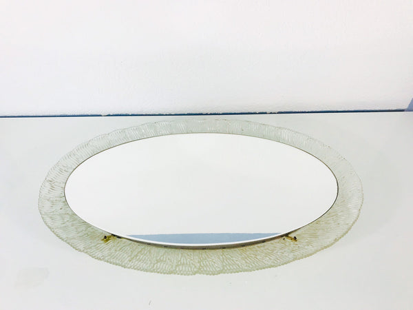 Round Acrylic Illuminated Mirror from Hillebrand Lighting, 1970s