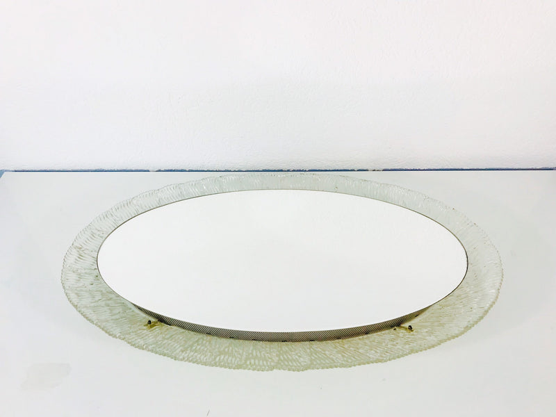 Round Acrylic Illuminated Mirror from Hillebrand Lighting, 1970s
