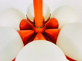 Mid-Century 6-Arm Red Ceiling Lamp from Kaiser, Germany, 1960s