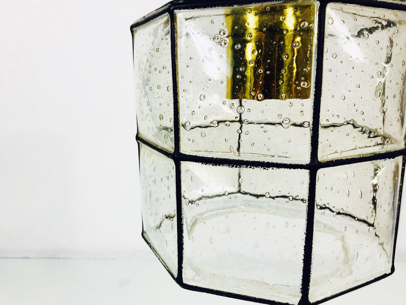 Mid Century Pendant Lamp by Glashütte Limburg, Germany, 1960s