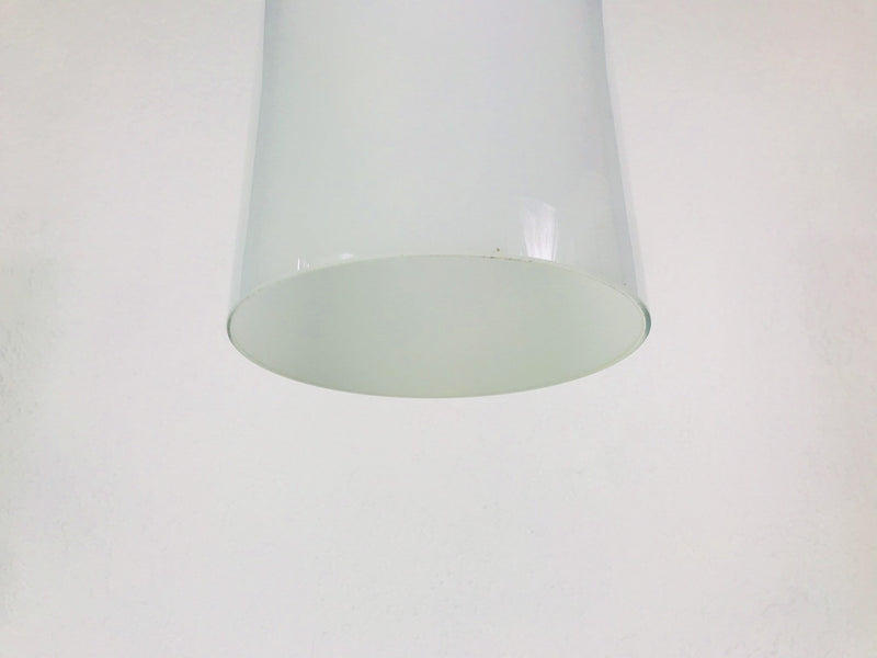White Limburg Cylinder Shape Hanging Lamp, Germany, 1970s
