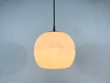 Peill and Putzler Space Age White Glass Pendant Lamp, Germany 1970s