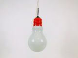 Italian Space Age Orange Metal Hanging Lamp, Italy,  1970s