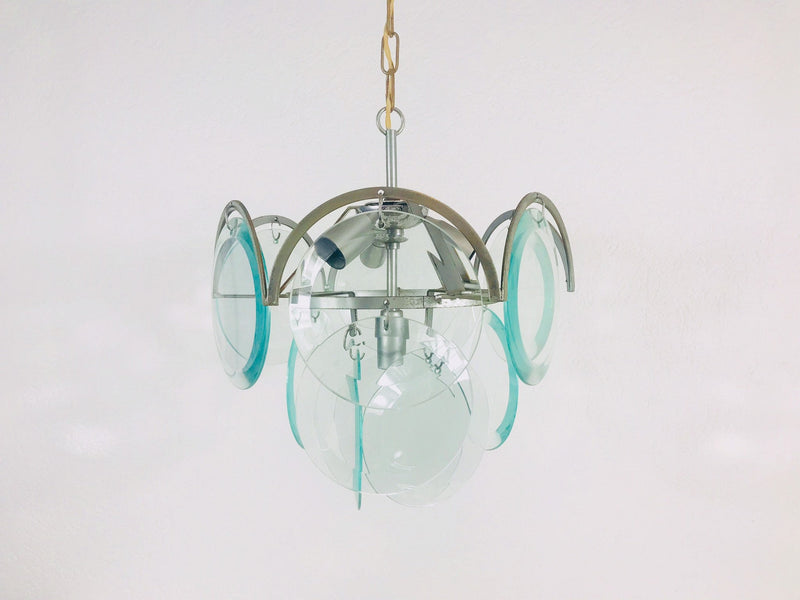 Gino Vistosi Glass Chandelier, Italy, 1960s
