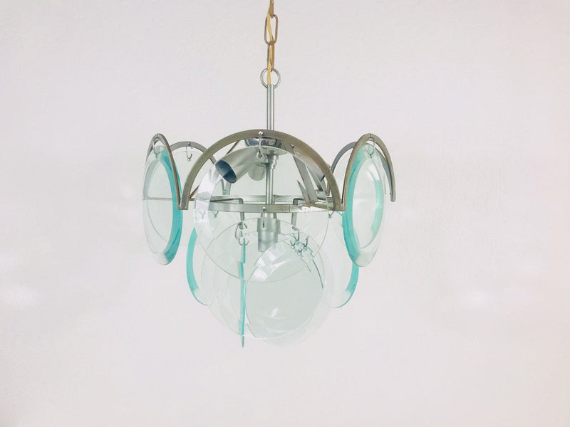 Gino Vistosi Glass Chandelier, Italy, 1960s