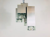 Chrome Italian Flush Mount by Sciolari, Italy, 1960s
