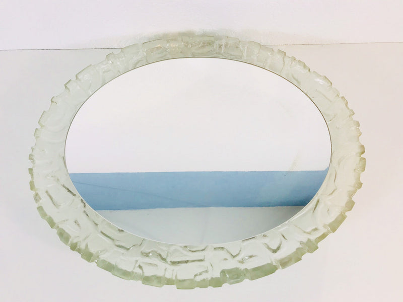 Illuminated Ciruclar Wall Mirro by Hillebrand, Germany, 1960s