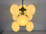 Mid-Century 9-Arm Chrome Ceiling Lamp from Kaiser, Germany, 1960s
