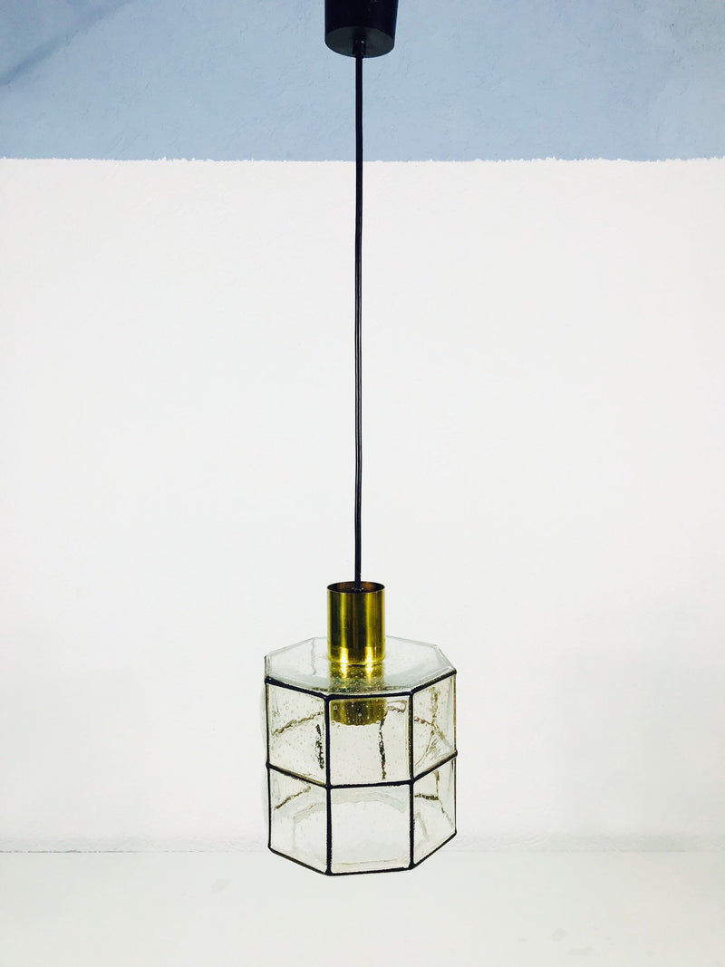 Mid Century Pendant Lamp by Glashütte Limburg, Germany, 1960s
