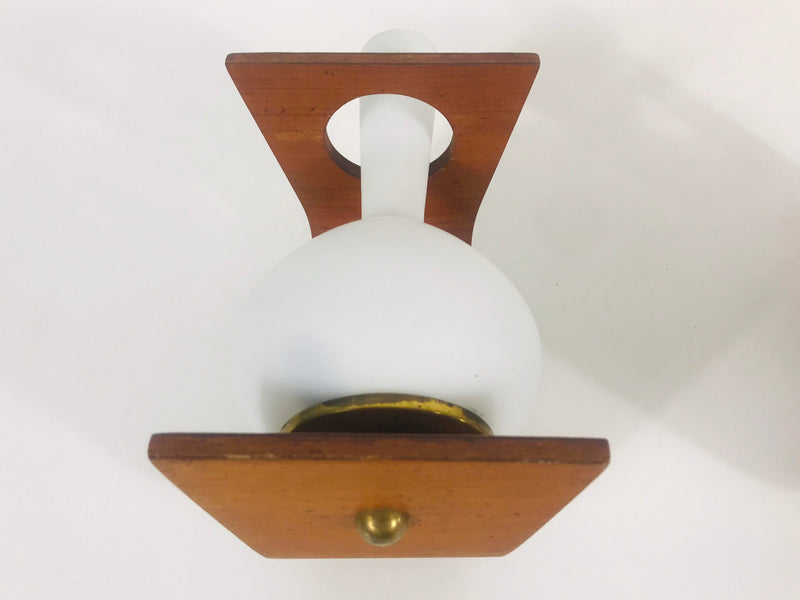 Exceptional Pair of Teak Wall Lamps attributed to Stilnovo, Italy, 1960s