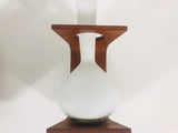 Exceptional Pair of Teak Wall Lamps attributed to Stilnovo, Italy, 1960s