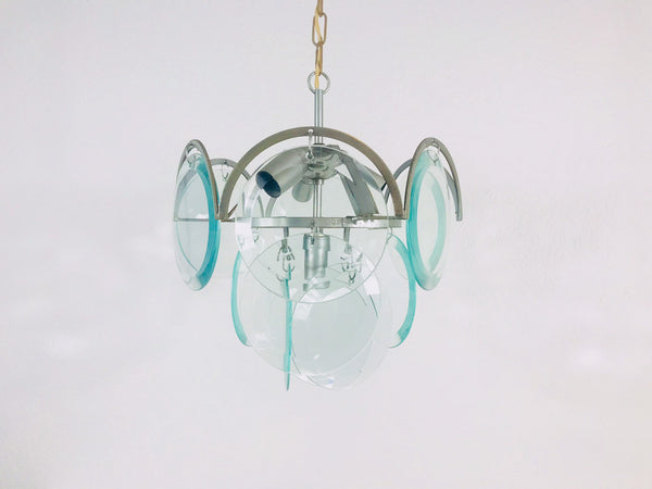 Gino Vistosi Glass Chandelier, Italy, 1960s