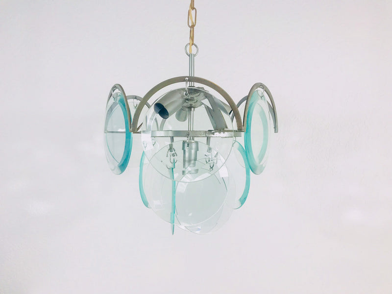 Gino Vistosi Glass Chandelier, Italy, 1960s