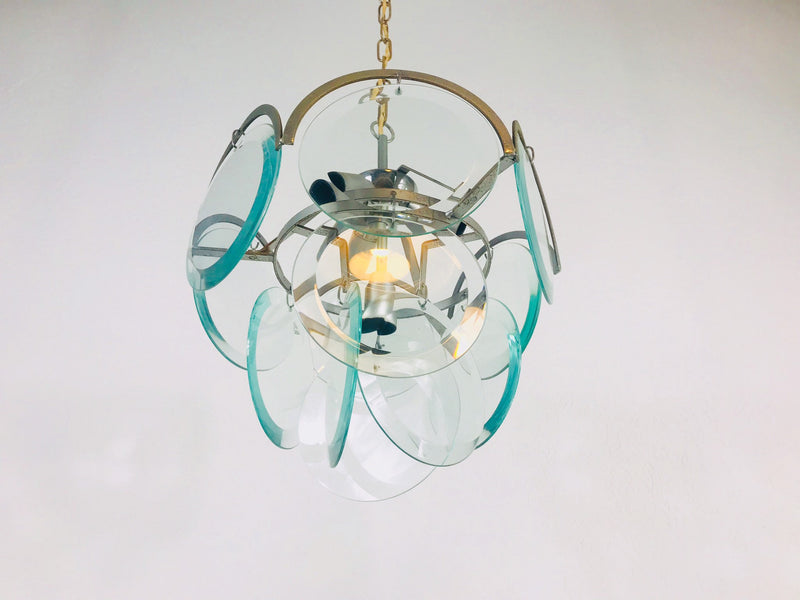 Gino Vistosi Glass Chandelier, Italy, 1960s