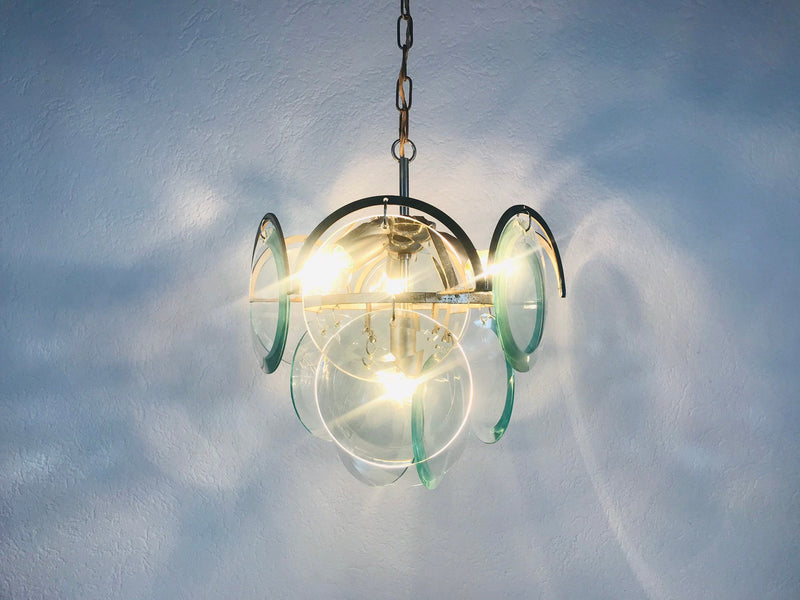Gino Vistosi Glass Chandelier, Italy, 1960s