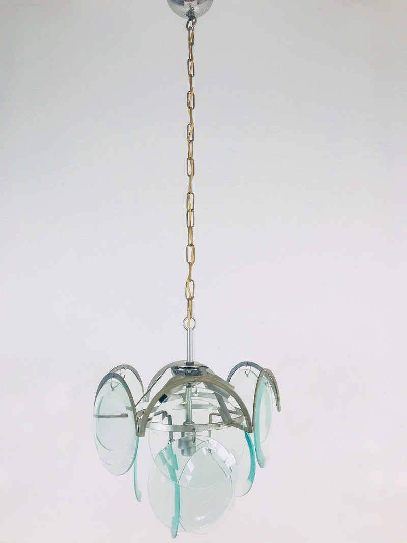 Gino Vistosi Glass Chandelier, Italy, 1960s