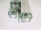 Chrome Italian Flush Mount by Sciolari, Italy, 1960s