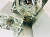 Chrome Italian Flush Mount by Sciolari, Italy, 1960s