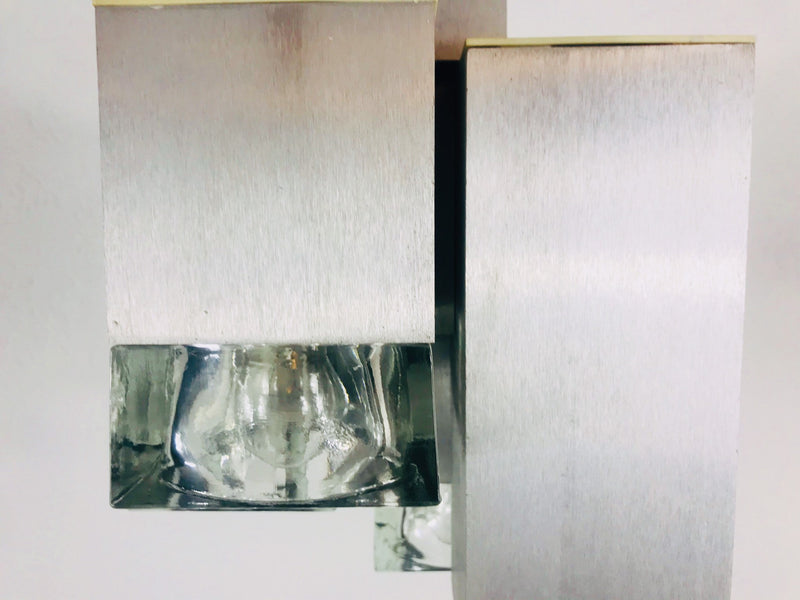 Chrome Italian Flush Mount by Sciolari, Italy, 1960s