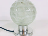 Pair of Chrome and Ice Glass Table Lamps by Doria, Germany 1960s