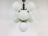 Mid-Century 9-Arm Chrome Ceiling Lamp from Kaiser, Germany, 1960s