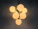 Mid-Century 9-Arm Chrome Ceiling Lamp from Kaiser, Germany, 1960s