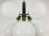Mid-Century 9-Arm Chrome Ceiling Lamp from Kaiser, Germany, 1960s