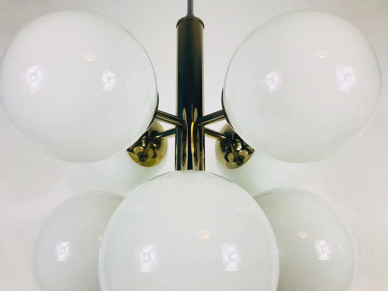 Mid-Century 9-Arm Chrome Ceiling Lamp from Kaiser, Germany, 1960s