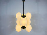 Mid-Century 9-Arm Chrome Ceiling Lamp from Kaiser, Germany, 1960s